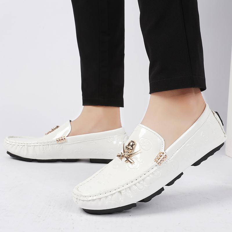 Patent Leather Shine - Herenkwaliteitsschoenen Shine Skull Loafers Schoenen voor