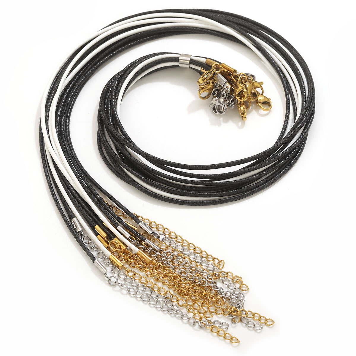 5 stuks lederen koord ketting  - Patent Leather Shine recensie en prijs
