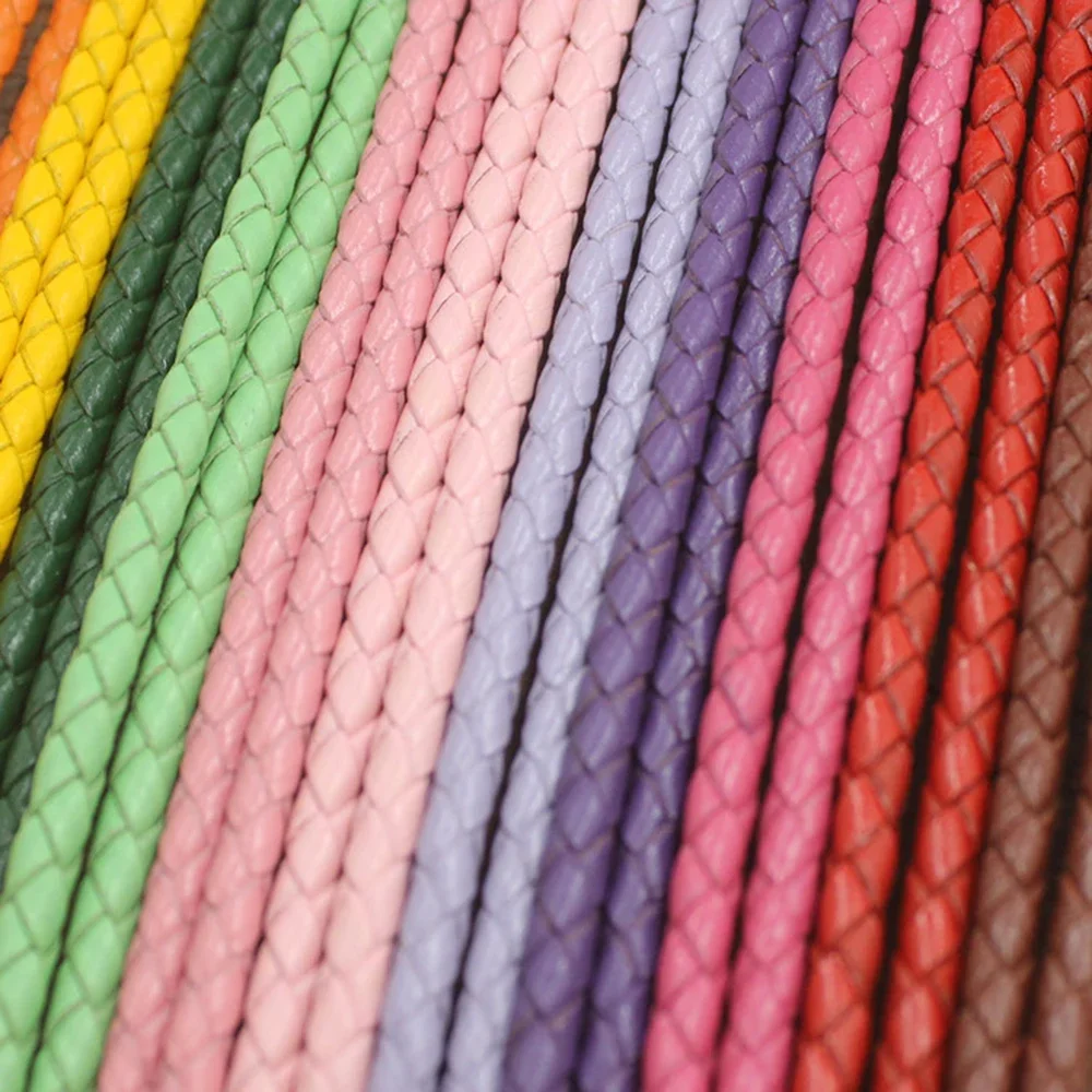 3mm Ronde Echt Gevlochten Lede - Patent Leather Shine recensie en prijs