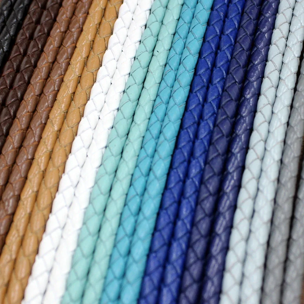 3mm Ronde Echt Gevlochten Lede - Patent Leather Shine recensie en prijs